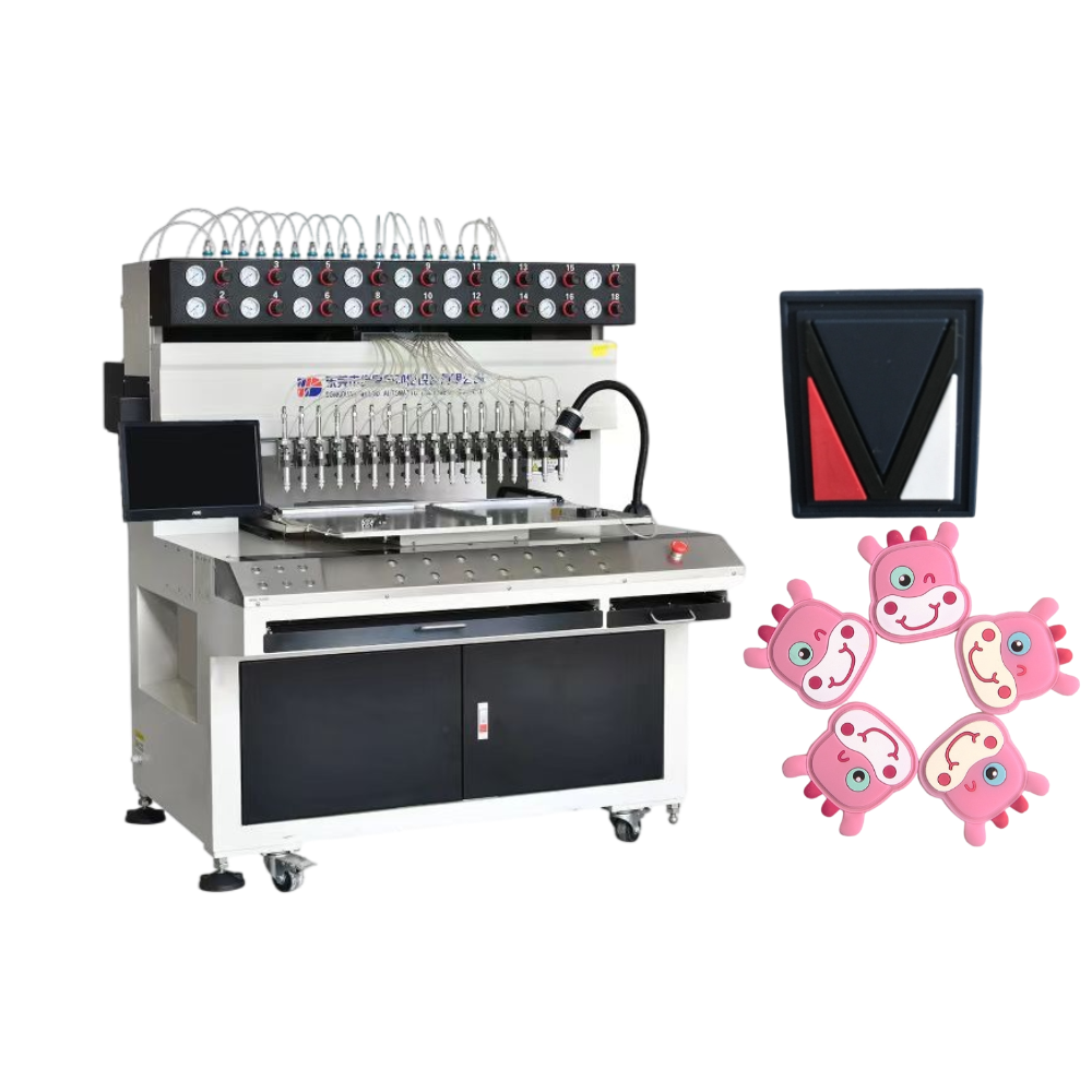Mini Emoticon rubber pvc Keychain filling machine